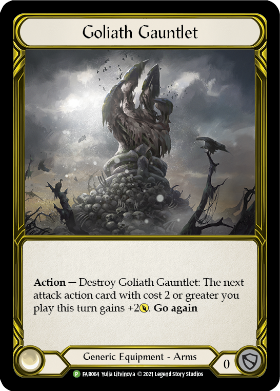 Goliath Gauntlet (Golden) [FAB064] (Promo)  Cold Foil | Good Games North