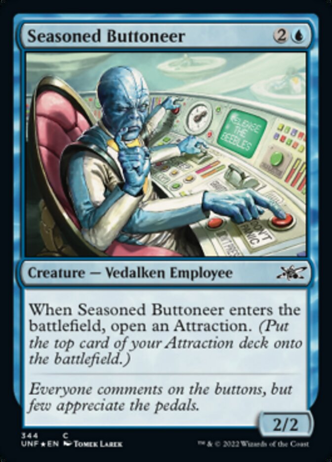 Seasoned Buttoneer (Galaxy Foil) [Unfinity] | Good Games North