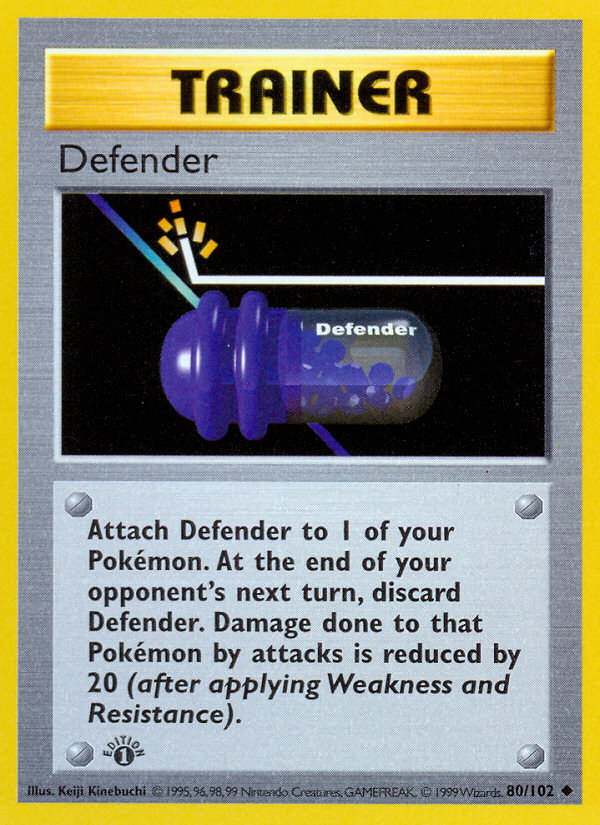 Defender (80/102) (Shadowless) [Base Set 1st Edition] | Good Games North