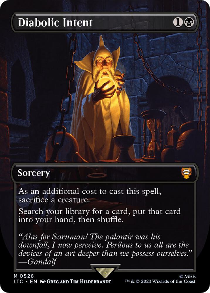 Diabolic Intent Borderless (Commander: The Lord of the Rings: Tales of Middle-earth)  | Good Games North