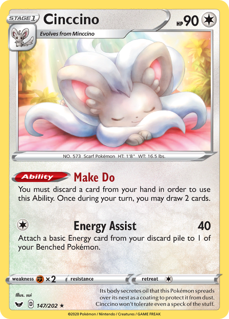 Cinccino (147/202) [Sword & Shield: Base Set] | Good Games North