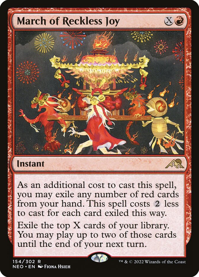 March of Reckless Joy (Kamigawa: Neon Dynasty)  - Foil | Good Games North