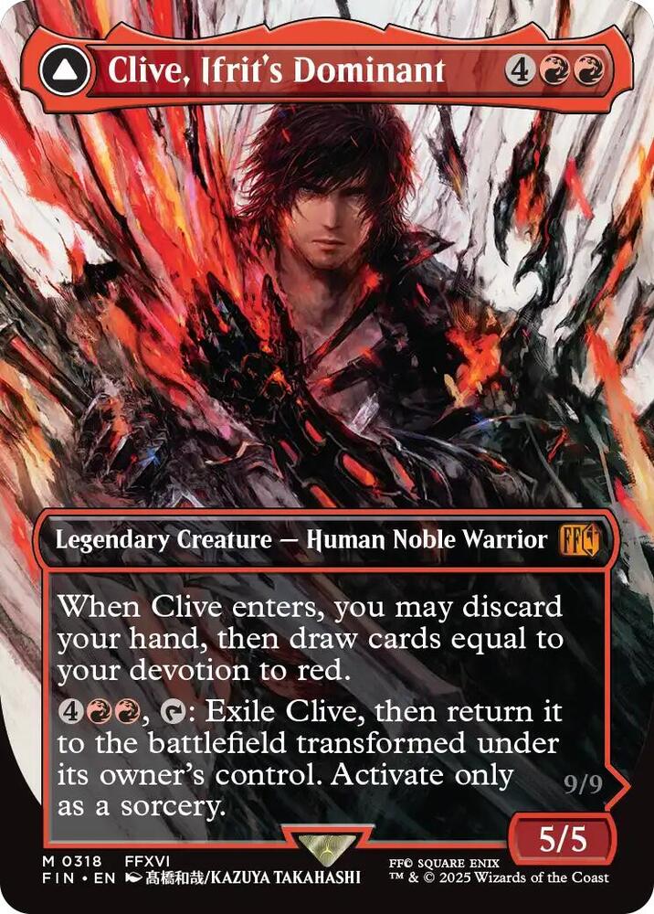 Clive, Ifrit's Dominant // Ifrit, Warden of Inferno 318/309 (FINAL FANTASY)  - Borderless  | Good Games North