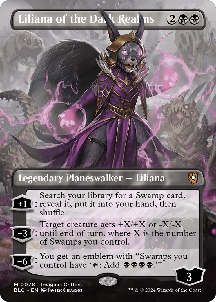 Liliana of the Dark Realms (Borderless) [Bloomburrow Commander] | Good Games North