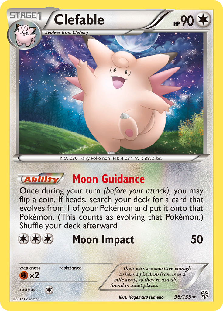 Clefable (98/135) [Black & White: Plasma Storm] | Good Games North