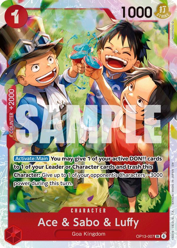 Ace & Sabo & Luffy OP13-007 (Carrying On His Will)  - Foil | Good Games North
