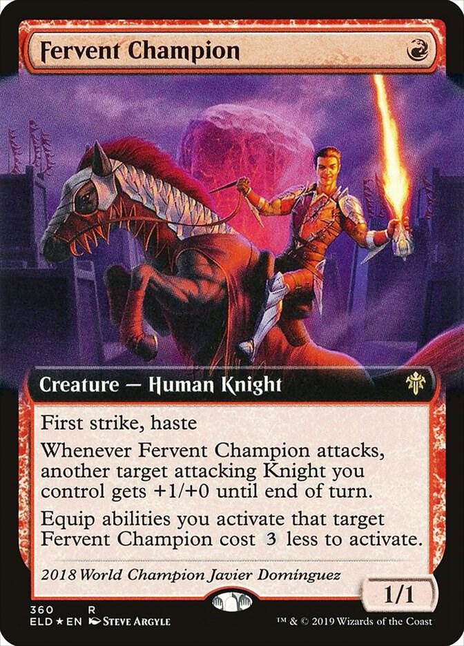 Fervent Champion Extended Art (Throne of Eldraine)  | Good Games North