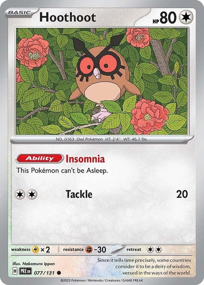 Hoothoot (077/131) [Scarlet & Violet: Prismatic Evolutions] | Good Games North