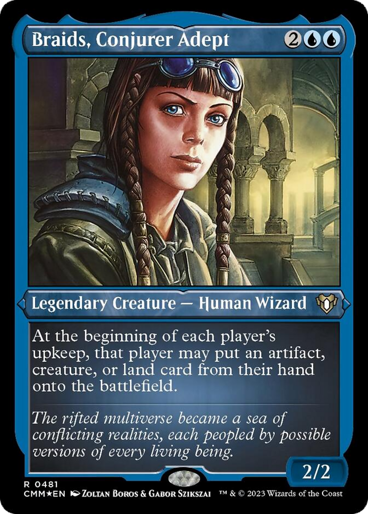 Braids, Conjurer Adept (Foil Etched) [Commander Masters] | Good Games North