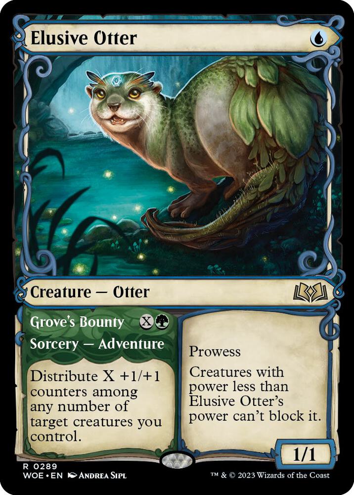 Elusive Otter Showcase 289 (Wilds of Eldraine)  - Foil | Good Games North