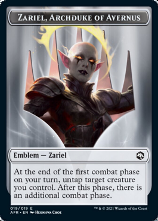 Devil // Zariel, Archduke of Avernus Emblem Double-Sided Token [Dungeons & Dragons: Adventures in the Forgotten Realms Tokens] | Good Games North