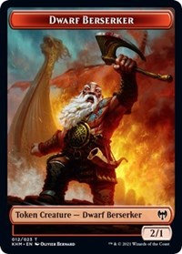 Dwarf Berserker // Angel Warrior Double-Sided Token [Kaldheim Tokens] | Good Games North