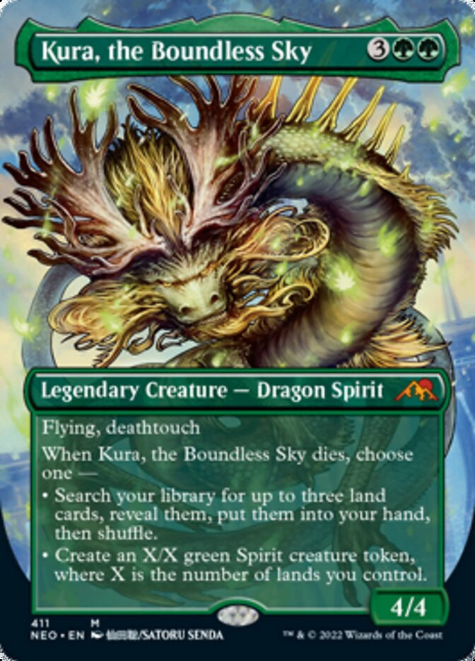 Kura, the Boundless Sky (Borderless Alternate Art) [Kamigawa: Neon Dynasty] | Good Games North