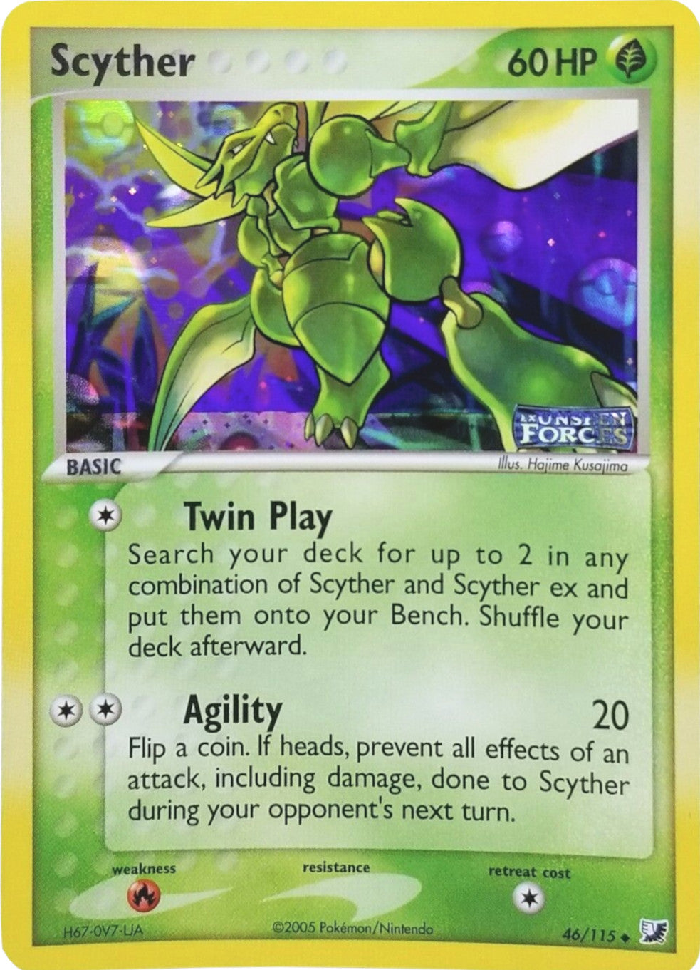 Scyther (46/115) (Stamped) [EX: Unseen Forces] | Good Games North