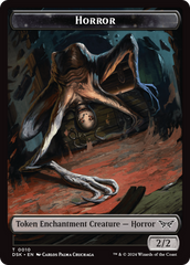 Horror // Copy Double-Sided Token [Duskmourn: House of Horror Tokens] | Good Games North