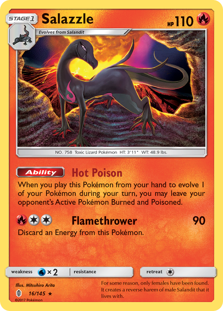 Salazzle (16/145) [Sun & Moon: Guardians Rising] | Good Games North