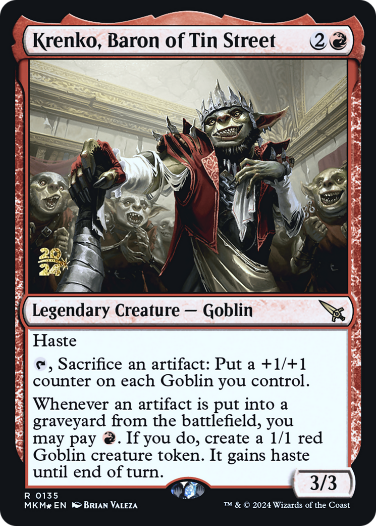Krenko, Baron of Tin Street [Murders at Karlov Manor Prerelease Promos] | Good Games North