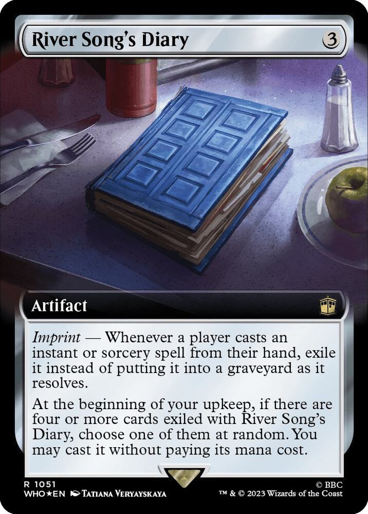 River Song's Diary 1051/331 (Universes Beyond: Doctor Who)  - Extended Art Surge Foil | Good Games North