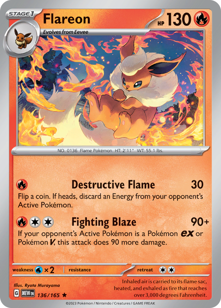 Flareon (136/165) [Scarlet & Violet 151] | Good Games North