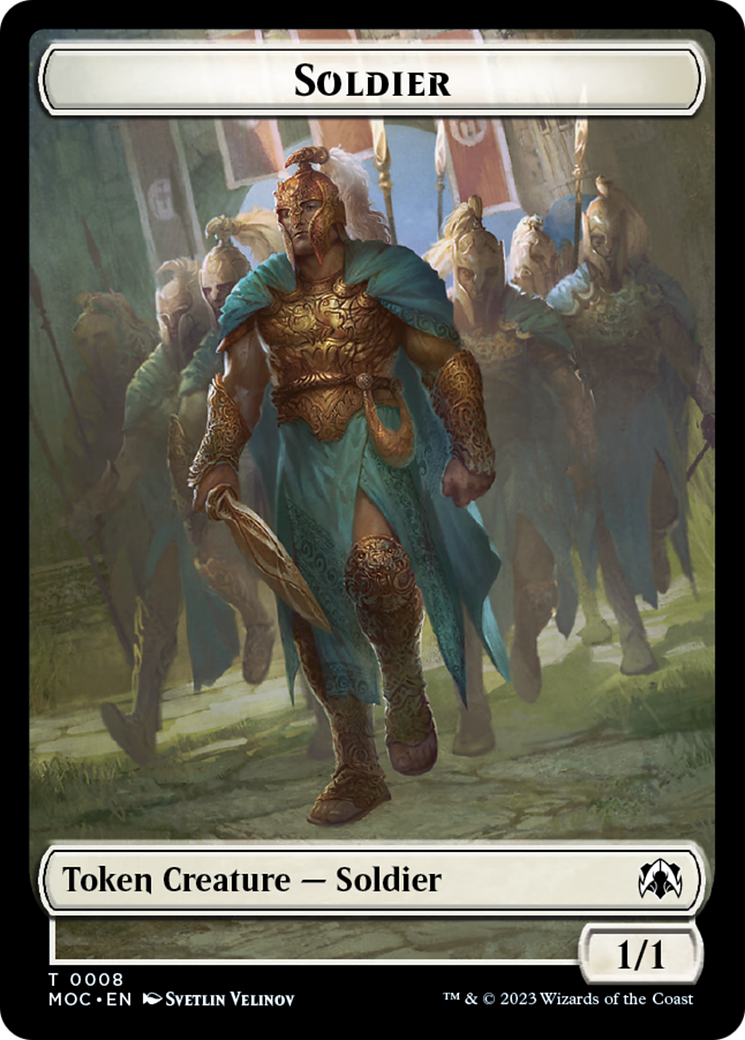 Vampire Knight // Soldier Double-Sided Token [March of the Machine Commander Tokens] | Good Games North