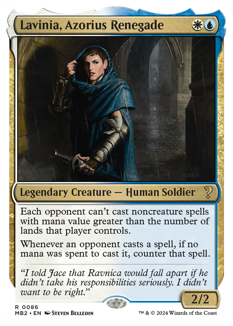Lavinia, Azorius Renegade (White Border) [Mystery Booster 2] | Good Games North