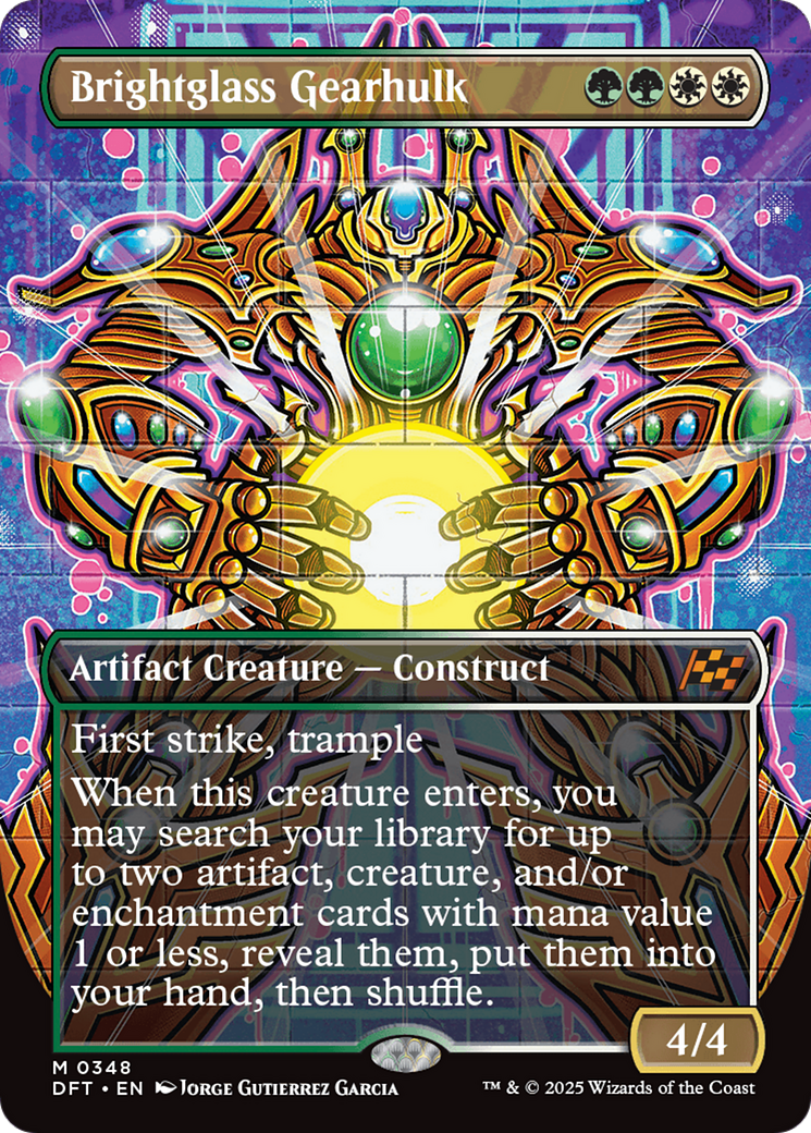Brightglass Gearhulk (Borderless) [Aetherdrift] | Good Games North