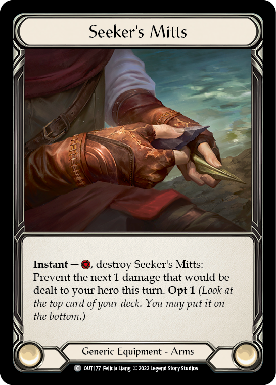 Seeker's Mitts [OUT177] (Outsiders)  Rainbow Foil | Good Games North
