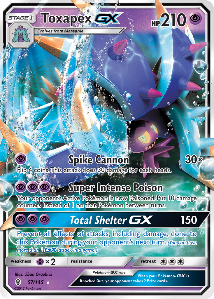 Toxapex GX (57/145) [Sun & Moon: Guardians Rising] | Good Games North