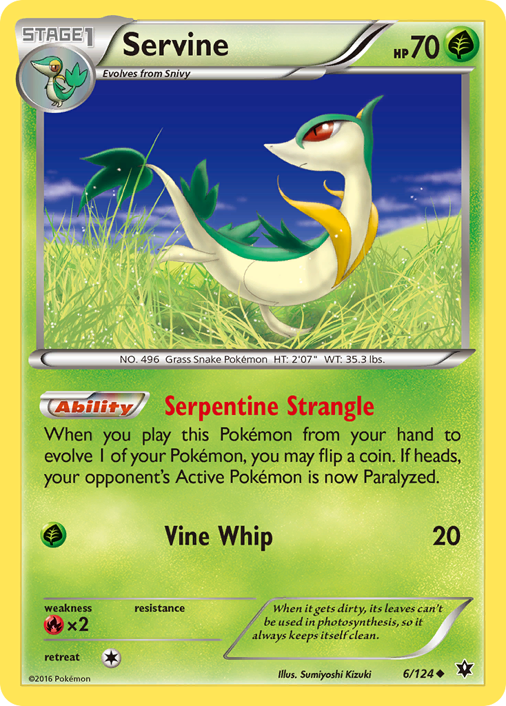 Servine (6/124) [XY: Fates Collide] | Good Games North