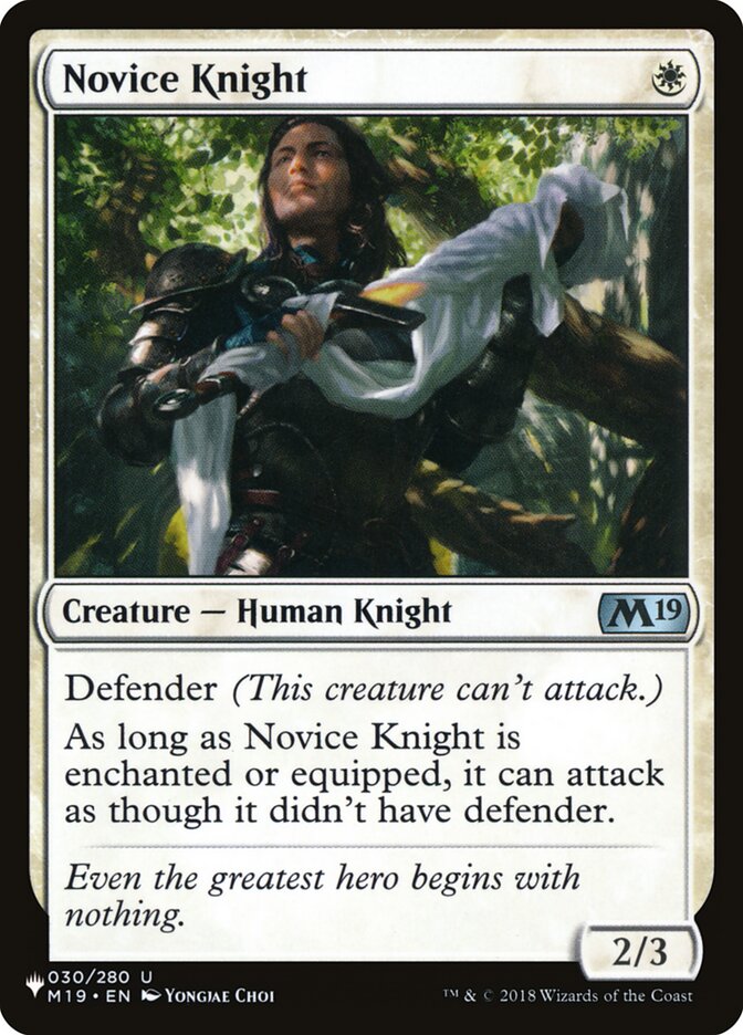 Novice Knight [The List] | Good Games North