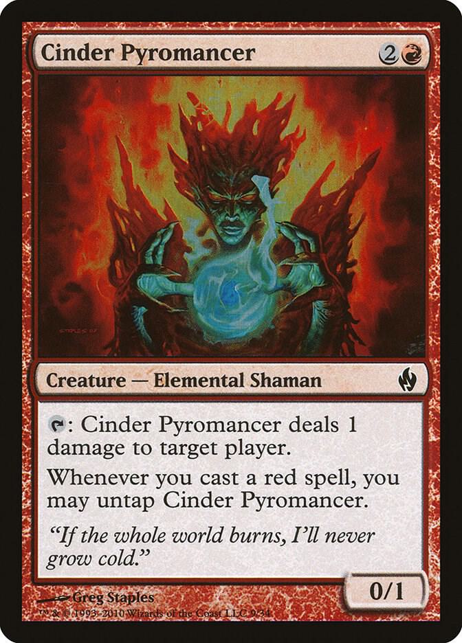Cinder Pyromancer 9/34 (Premium Deck Series: Fire and Lightning)  - Foil | Good Games North