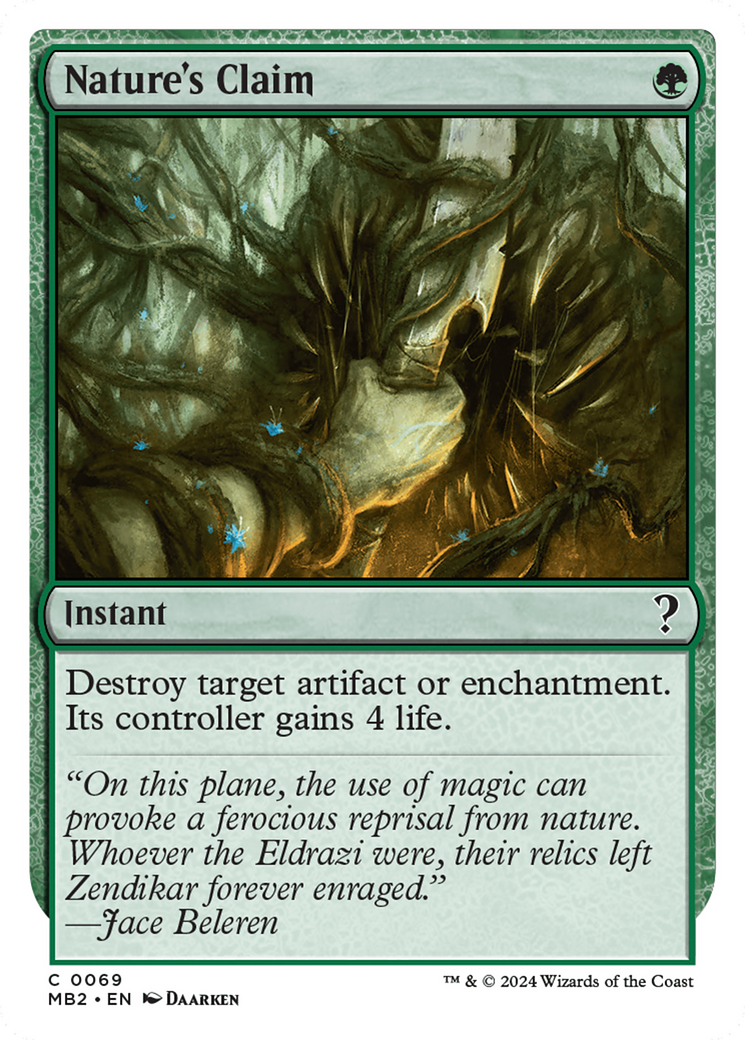 Nature's Claim (White Border) [Mystery Booster 2] | Good Games North