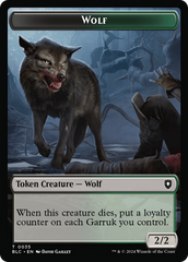 Human Soldier // Wolf (035) Double-Sided Token [Bloomburrow Commander Tokens] | Good Games North