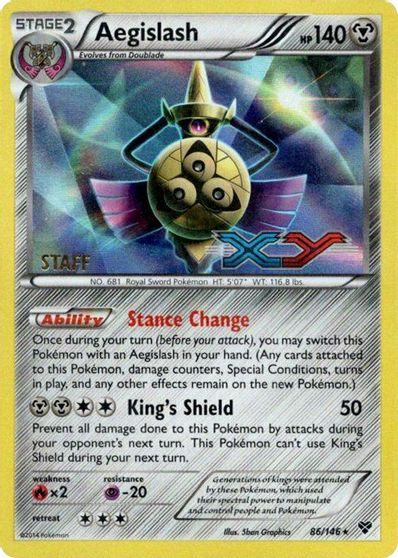 Aegislash (86/146) (Staff Prerelease Promo) [XY: Black Star Promos] | Good Games North