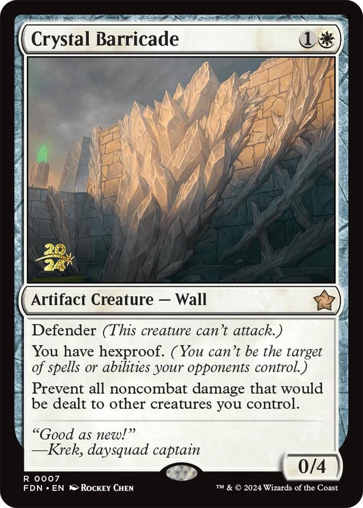 Crystal Barricade (Prerelease Cards)  - Foil | Good Games North