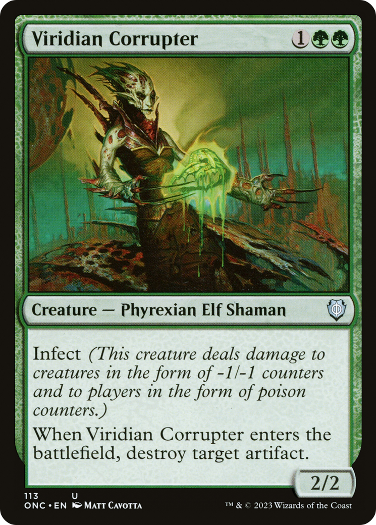 Viridian Corrupter [Phyrexia: All Will Be One Commander] | Good Games North