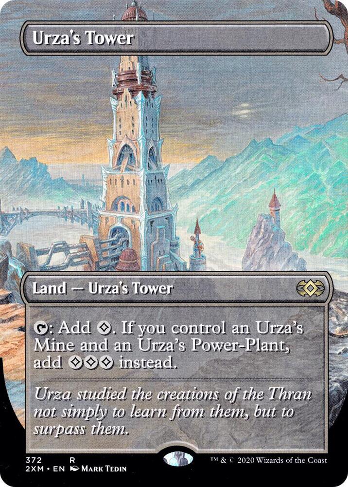 Urza's Tower 372/332 (Double Masters)  - Borderless Foil | Good Games North