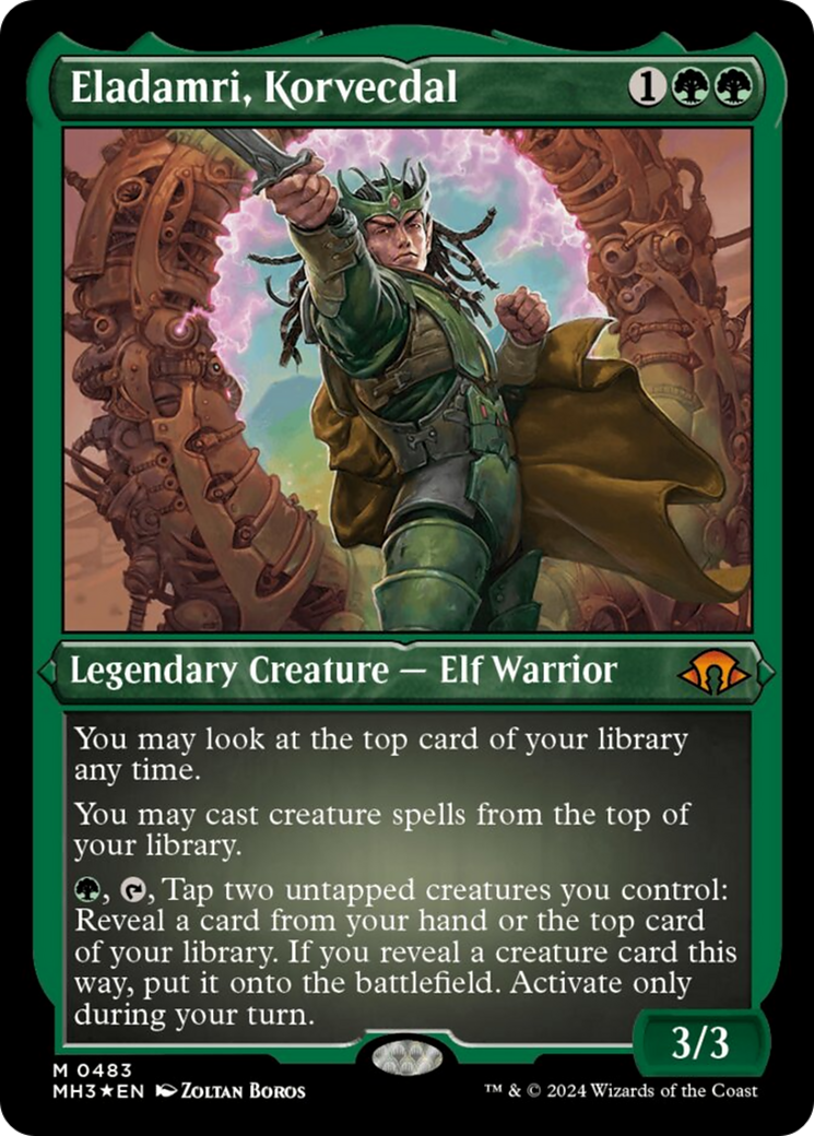 Eladamri, Korvecdal (Foil Etched) [Modern Horizons 3] | Good Games North