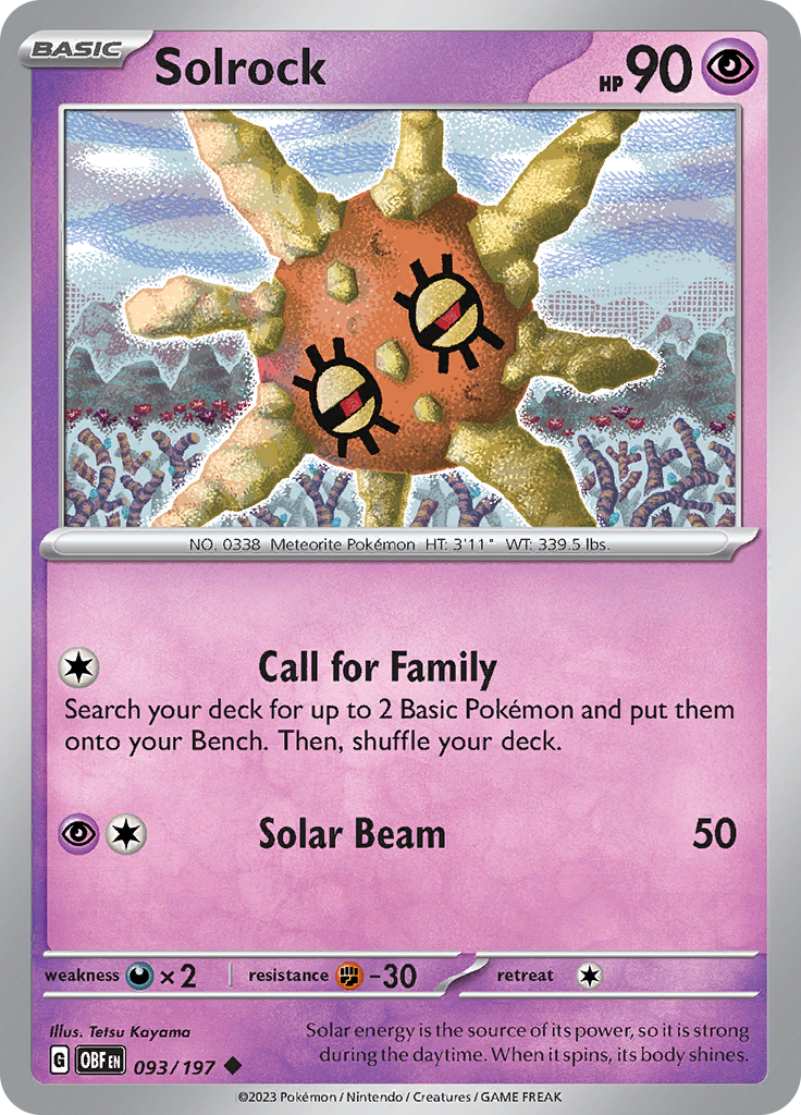 Solrock (093/197) [Scarlet & Violet: Obsidian Flames] | Good Games North