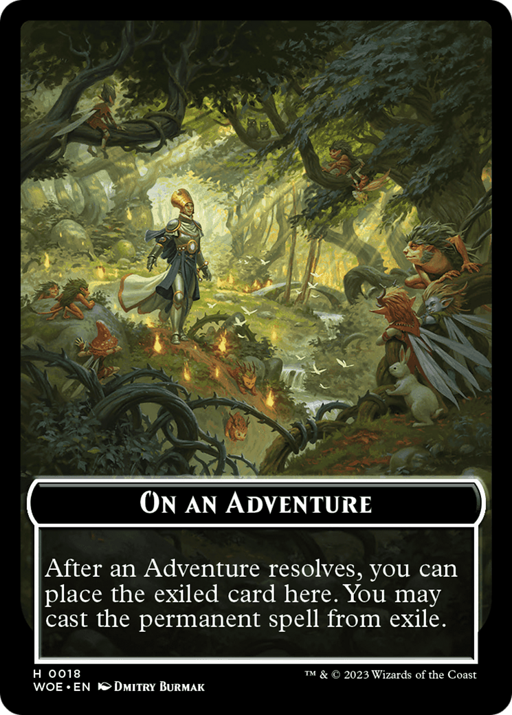 Wicked Role / Cursed Role // Emblem - On An Adventure Double-Sided Token [Wilds of Eldraine Tokens] | Good Games North