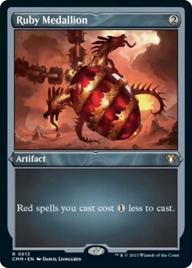 Ruby Medallion (Foil Etched) [Commander Masters] | Good Games North