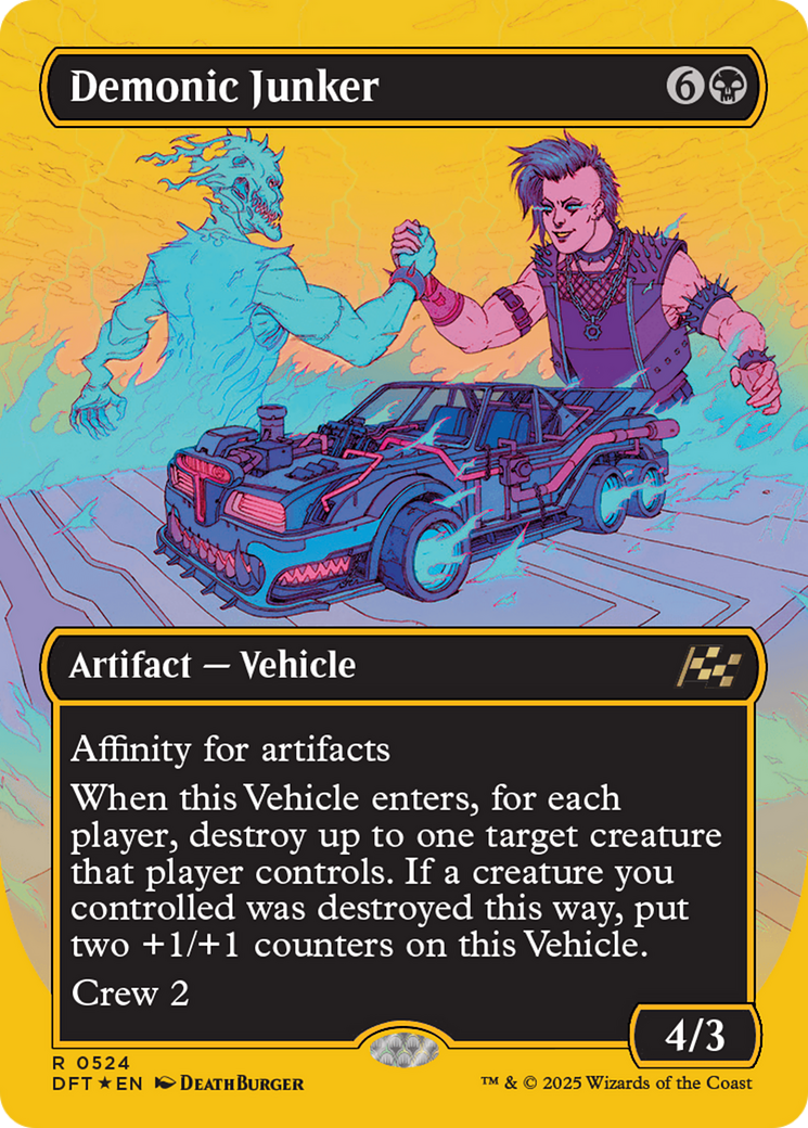 Demonic Junker (Borderless) (First-Place Foil) [Aetherdrift] | Good Games North