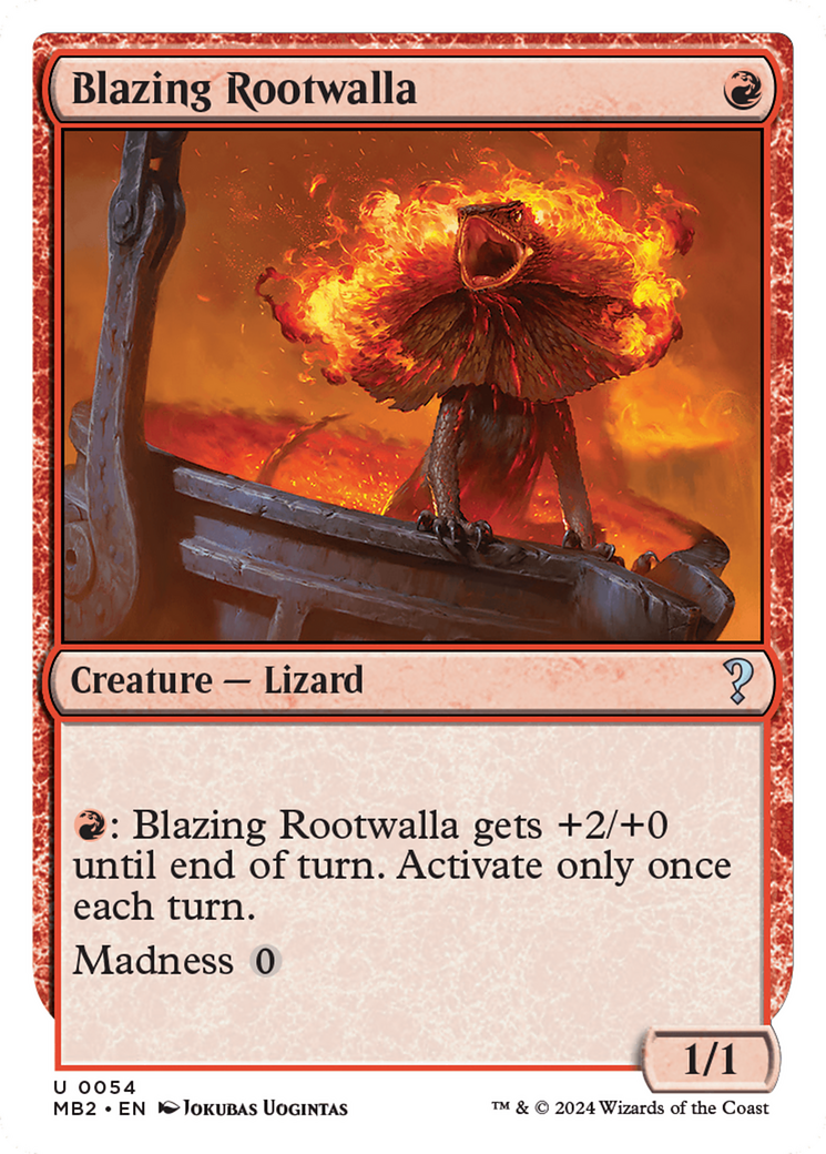 Blazing Rootwalla (White Border) [Mystery Booster 2] | Good Games North
