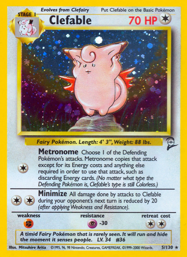 Clefable (5/130) [Base Set 2] | Good Games North
