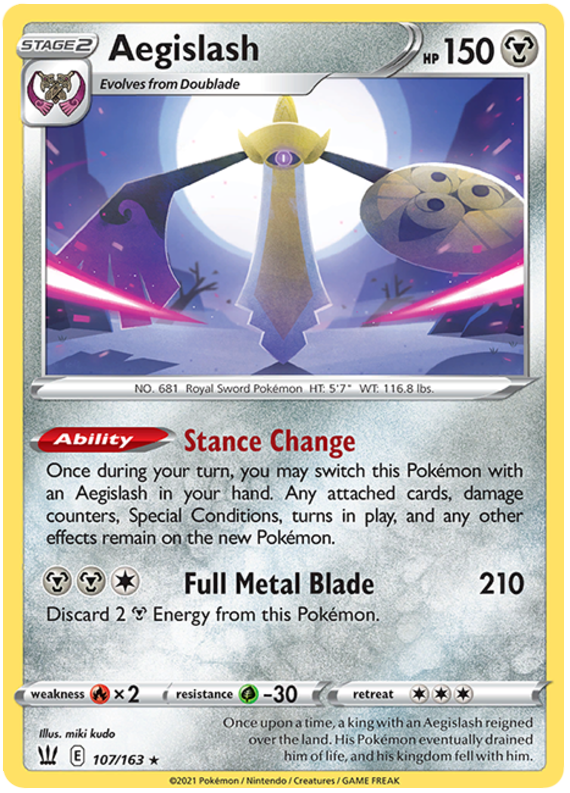 Aegislash (107/163) (107/163) [Sword & Shield: Battle Styles] | Good Games North