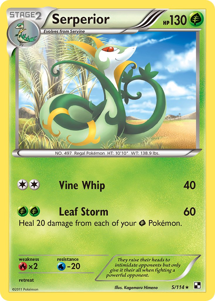 Serperior (5/114) (Cracked Ice Holo) (Theme Deck Exclusive) [Black & White: Base Set] | Good Games North