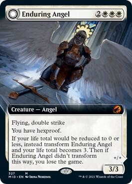 Enduring Angel Extended Art 327/277 (Innistrad: Midnight Hunt)  - Foil | Good Games North