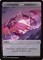 Copy // Dragon (0014) Double-Sided Token [Tarkir: Dragonstorm Commander Tokens] | Good Games North
