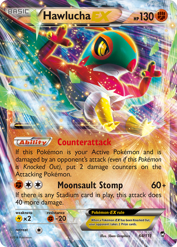 Hawlucha EX (64/111) [XY: Furious Fists] | Good Games North