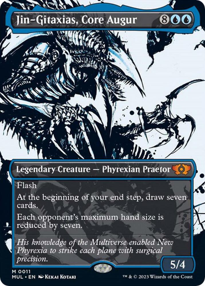 Jin-Gitaxias, Core Augur 11/65 (March of the Machine: Multiverse Legends)  - Borderless Foil | Good Games North